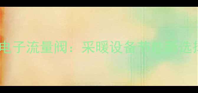 图片 暖气回水电子流量阀：采暖设备节能新选择！🔥💡1