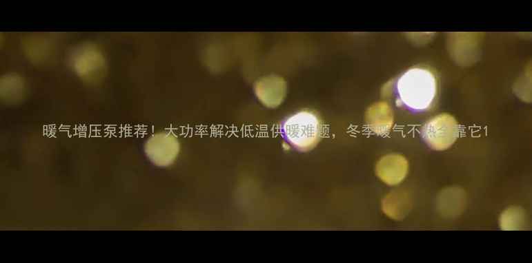 图片 暖气增压泵推荐！大功率解决低温供暖难题，冬季暖气不热全靠它1