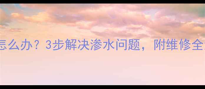暖气接口轻微渗水怎么办3步解决渗水问题附维修全流程教程附图