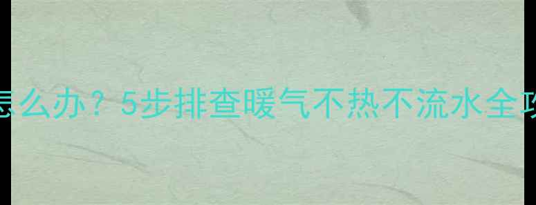 暖气放气后漏水怎么办5步排查暖气不热不流水全攻略租房族必看