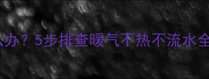 图片 暖气放气后漏水怎么办？5步排查暖气不热不流水全攻略｜租房族必看1