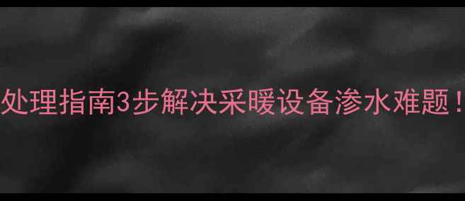 图片 暖气放气漏水紧急处理指南3步解决采暖设备渗水难题！附防冻维护秘籍1