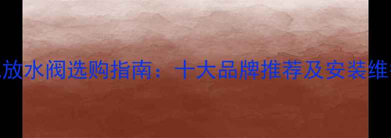 图片 暖气放水阀选购指南：十大品牌推荐及安装维护全