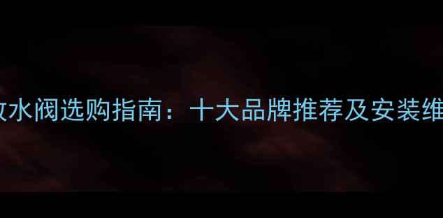 图片 暖气放水阀选购指南：十大品牌推荐及安装维护全2