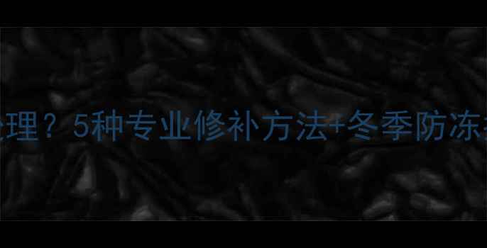 图片 暖气水管漏水怎么处理？5种专业修补方法+冬季防冻指南（附工具清单）
