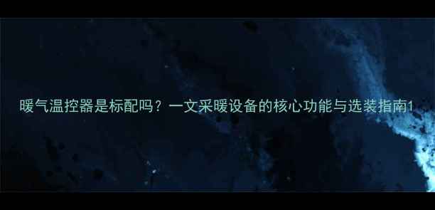 图片 暖气温控器是标配吗？一文采暖设备的核心功能与选装指南1