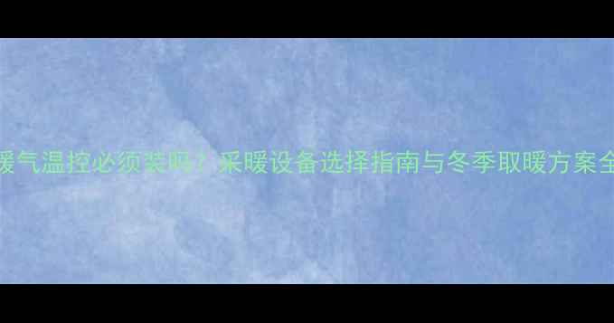 暖气温控必须装吗采暖设备选择指南与冬季取暖方案全