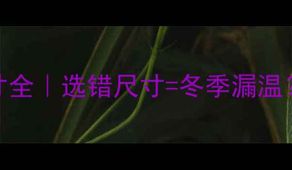 暖气炉出水口尺寸全选错尺寸冬季漏温附安装避坑指南