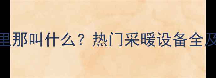 暖气炉子里那叫什么热门采暖设备全及选购指南