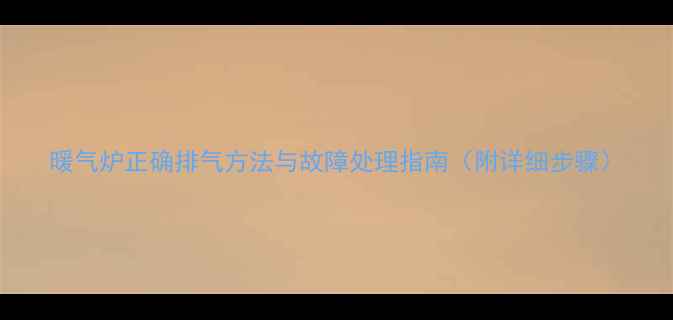 图片 暖气炉正确排气方法与故障处理指南（附详细步骤）