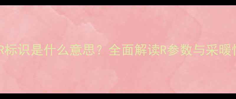 图片 暖气片上的R标识是什么意思？全面解读R参数与采暖性能的关系2