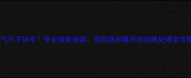 图片 暖气片不排水？专业排查指南：双回路采暖系统故障处理全攻略1
