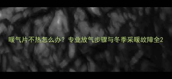 图片 暖气片不热怎么办？专业放气步骤与冬季采暖故障全2