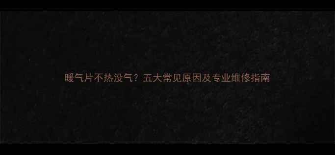 图片 暖气片不热没气？五大常见原因及专业维修指南