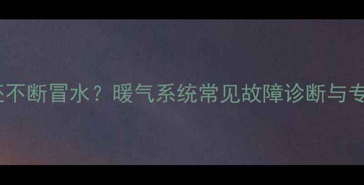 暖气片不热还不断冒水暖气系统常见故障诊断与专业维修指南
