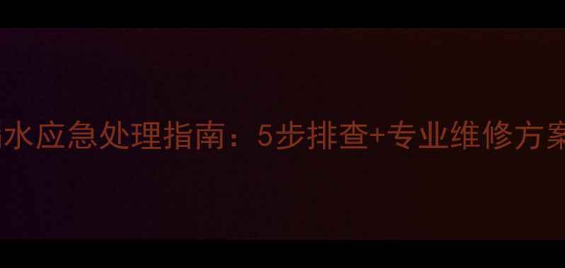 暖气片供暖漏水应急处理指南5步排查专业维修方案附图解