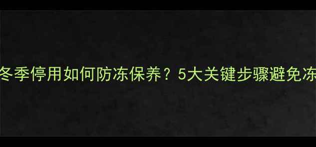 图片 暖气片冬季停用如何防冻保养？5大关键步骤避免冻裂损坏