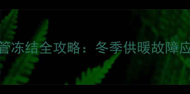 图片 暖气片冻裂与暖气管冻结全攻略：冬季供暖故障应急处理与预防指南