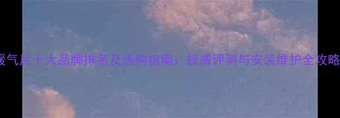 图片 暖气片十大品牌排名及选购指南：权威评测与安装维护全攻略1