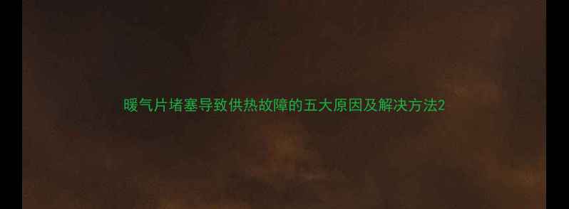 图片 暖气片堵塞导致供热故障的五大原因及解决方法2