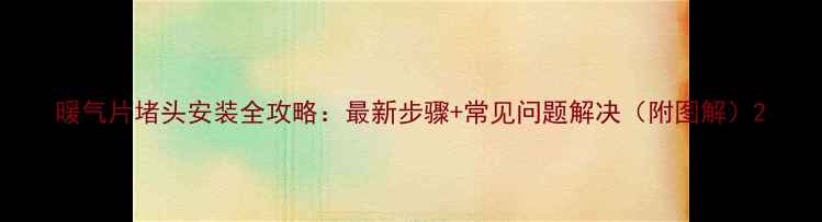 图片 暖气片堵头安装全攻略：最新步骤+常见问题解决（附图解）2