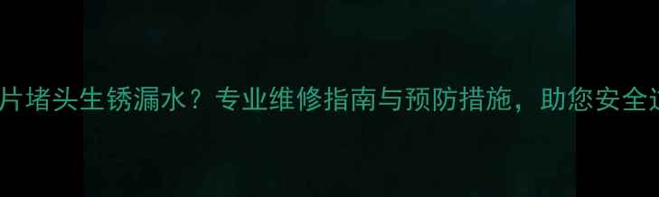 图片 暖气片堵头生锈漏水？专业维修指南与预防措施，助您安全过冬1