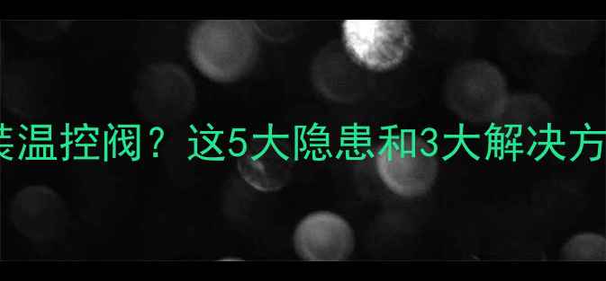 暖气片安装不装温控阀这5大隐患和3大解决方案必须知道