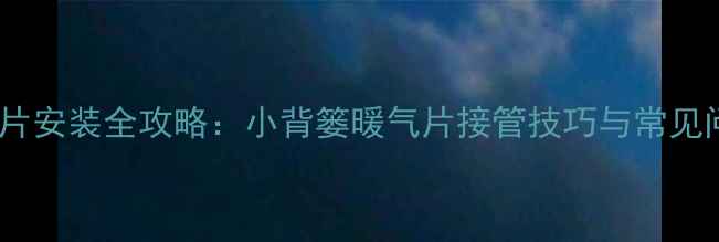图片 暖气片安装全攻略：小背篓暖气片接管技巧与常见问题1
