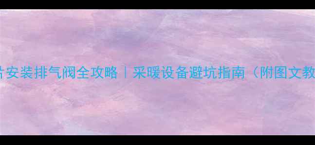 图片 暖气片安装排气阀全攻略｜采暖设备避坑指南（附图文教程）2