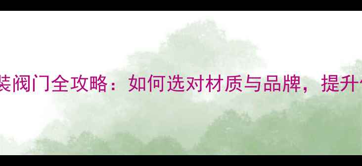 暖气片安装阀门全攻略如何选对材质与品牌提升供暖效率