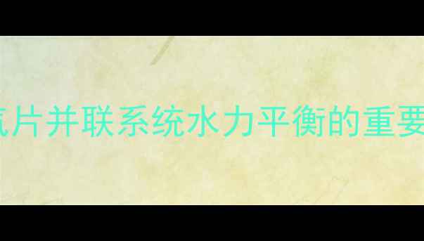 图片 暖气片并联系统水力平衡的重要性2