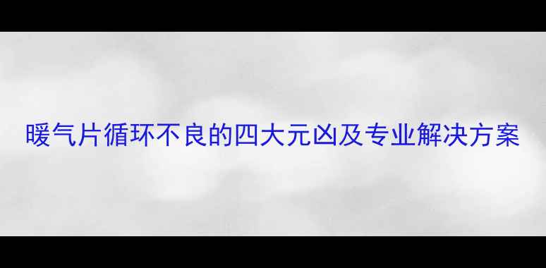 图片 暖气片循环不良的四大元凶及专业解决方案