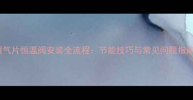 图片 暖气片恒温阀安装全流程：节能技巧与常见问题指南1