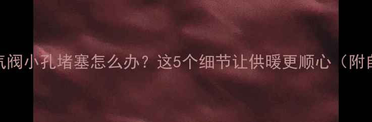 图片 暖气片排气阀小孔堵塞怎么办？这5个细节让供暖更顺心（附自检攻略）