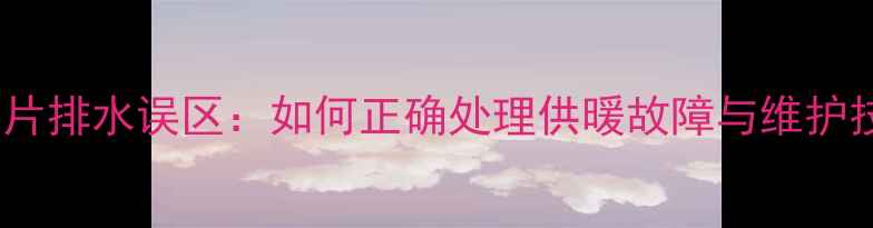 图片 暖气片排水误区：如何正确处理供暖故障与维护技巧2