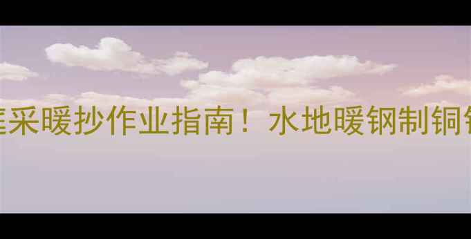 图片 暖气片推荐｜家庭采暖抄作业指南！水地暖钢制铜铝暖气片怎么选？