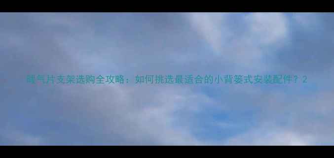 暖气片支架选购全攻略如何挑选最适合的小背篓式安装配件