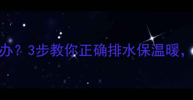 图片 暖气片放气漏水怎么办？3步教你正确排水保温暖，附常见故障处理指南