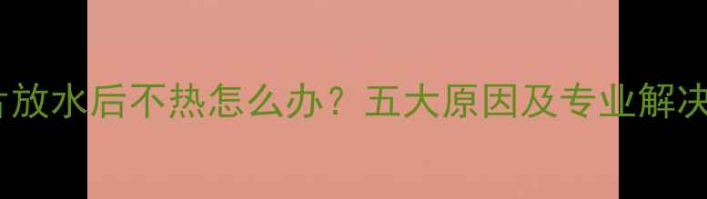 图片 暖气片放水后不热怎么办？五大原因及专业解决指南1