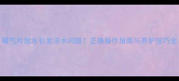 图片 暖气片放水引发凉水问题？正确操作指南与养护技巧全