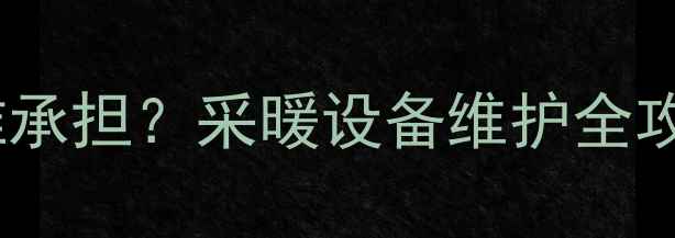图片 暖气片放水费用该谁承担？采暖设备维护全攻略（附维权指南）1