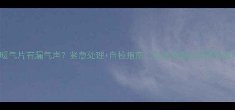 暖气片有漏气声紧急处理自检指南家庭采暖故障别慌张