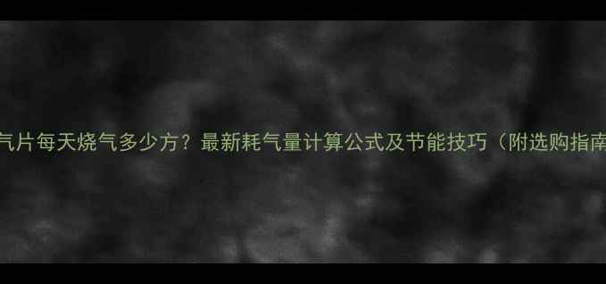 暖气片每天烧气多少方最新耗气量计算公式及节能技巧附选购指南