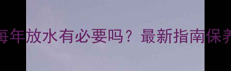 图片 暖气片每年放水有必要吗？最新指南保养全流程