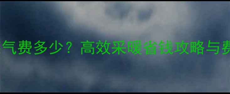图片 暖气片每月煤气费多少？高效采暖省钱攻略与费用计算指南2