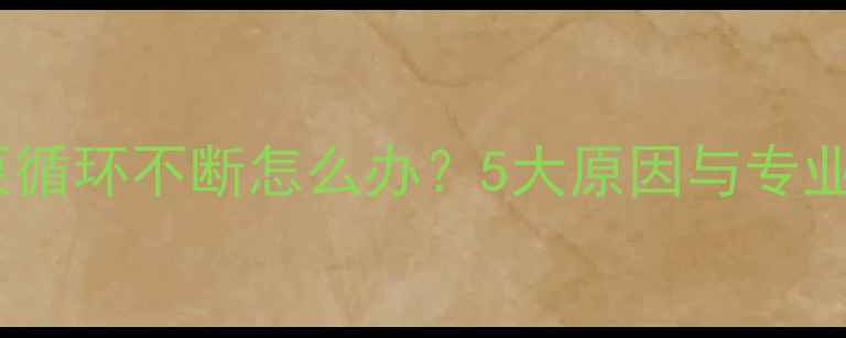 暖气片水泵循环不断怎么办5大原因与专业维修指南