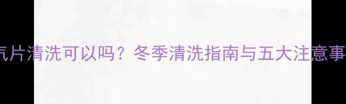 图片 暖气片清洗可以吗？冬季清洗指南与五大注意事项2