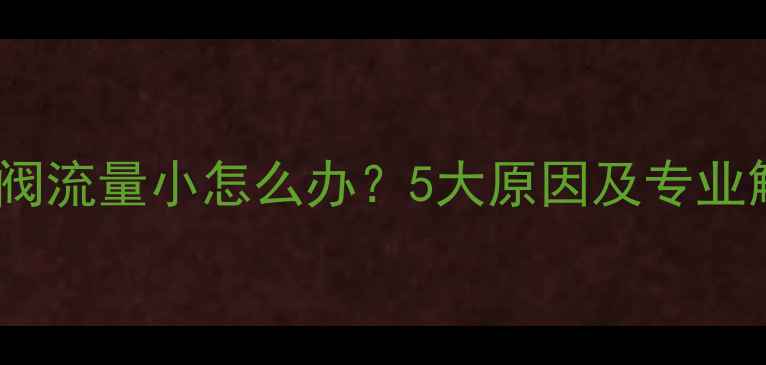 暖气片温控阀流量小怎么办5大原因及专业解决方法全