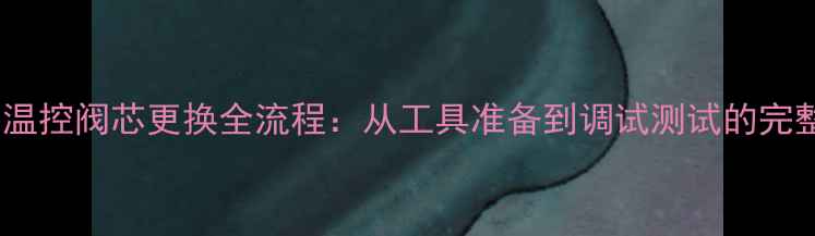 图片 暖气片温控阀芯更换全流程：从工具准备到调试测试的完整指南1