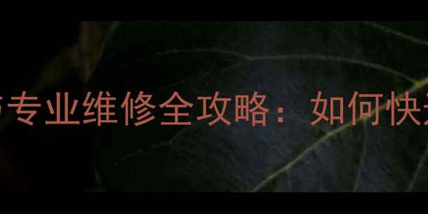 图片 暖气片漏水应急处理与专业维修全攻略：如何快速找到靠谱维修团队？